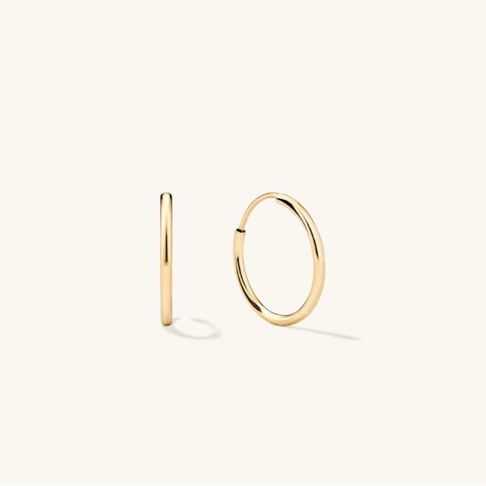 Mejuri Small 14K Gold Hoops - Pair